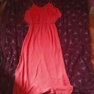 A spaghetti strapped dress.